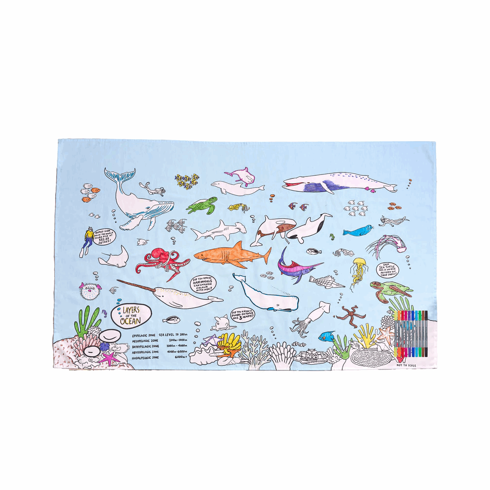 EATSLEEPDOODLE Tablecloth under the sea SEATS 206004