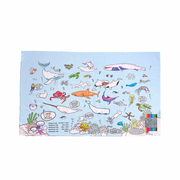 EATSLEEPDOODLE Tablecloth under the sea SEATS 206004