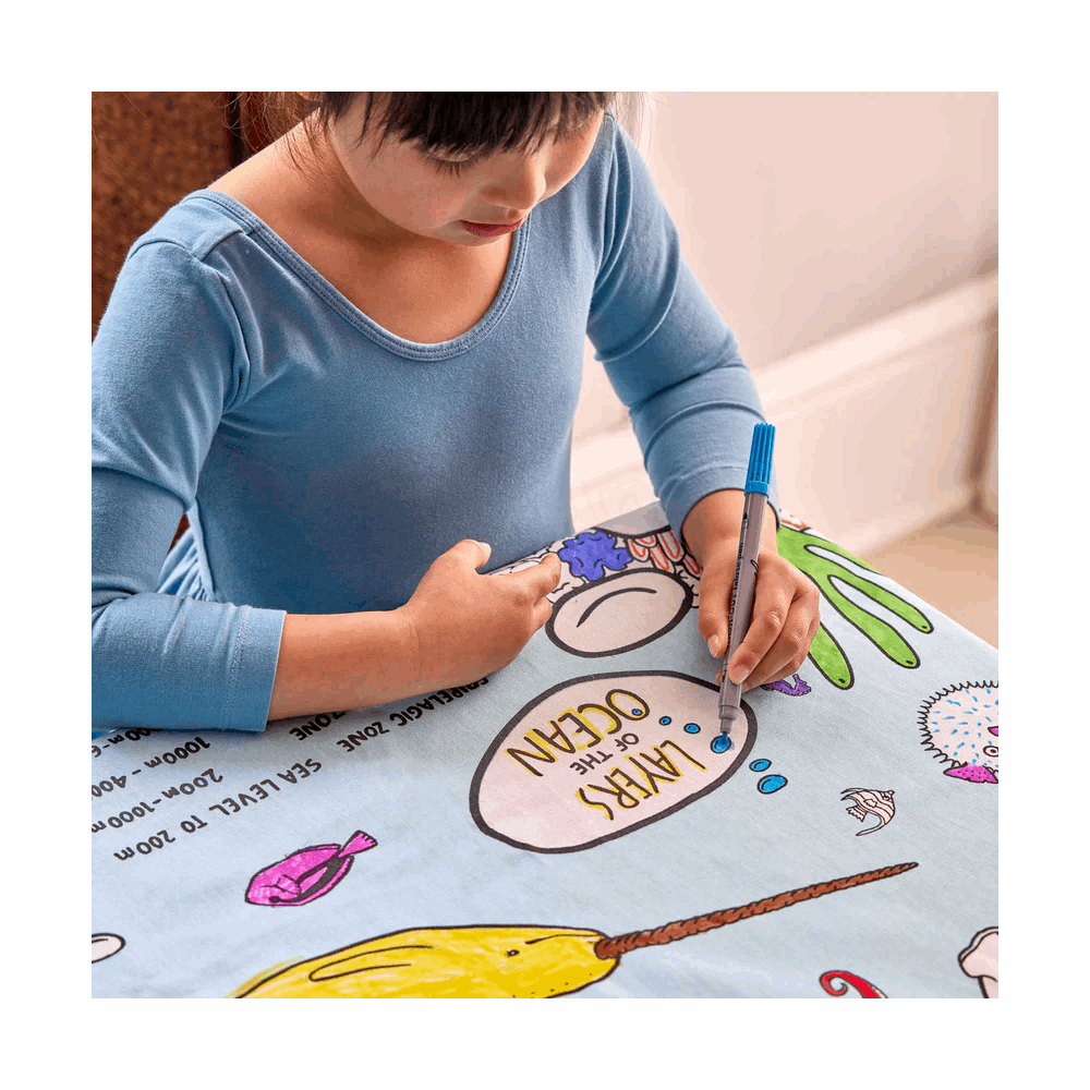 EATSLEEPDOODLE Tablecloth under the sea SEATS 206004