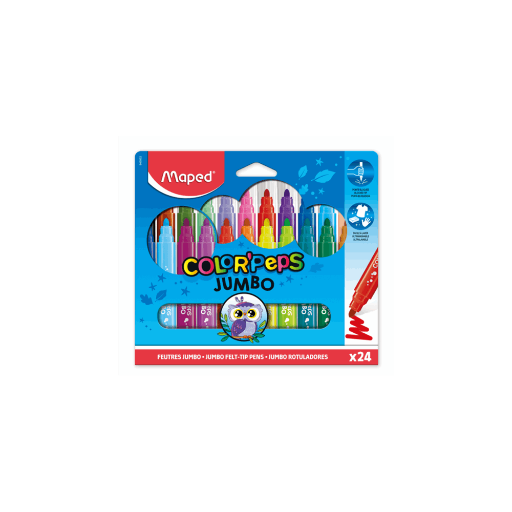 MAPED ΣΧΟΛΙΚΟΣ ΜΑΡΚΑΔΟΡΟΣ COLORPEPS MAXI ULTRA WASHABLE 24τμχ SPECIAL EDITION 846902