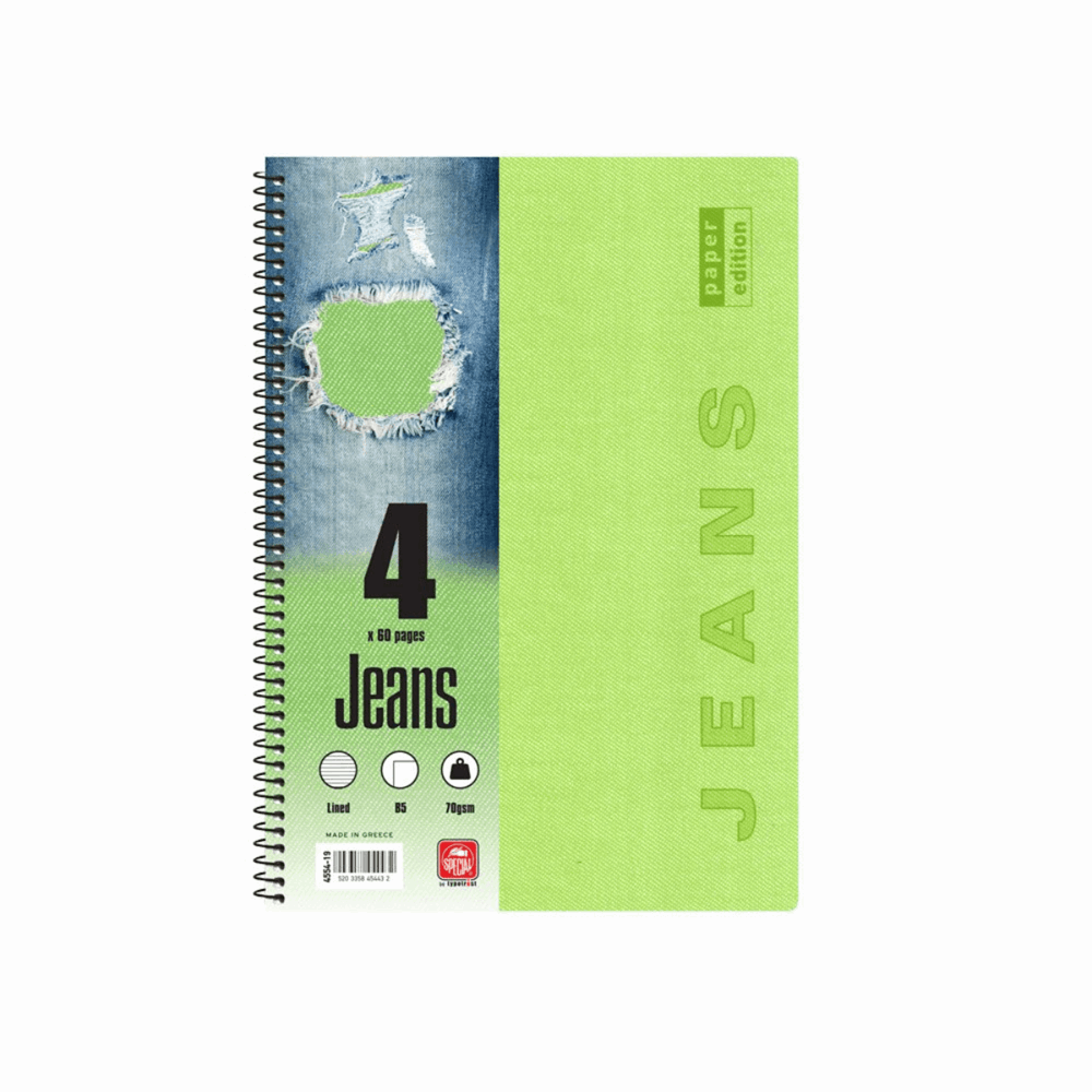 TYPOTRUST JEANS ΤΕΤΡΑΔΙO ΣΠΙΡΑΛ Β5(17Χ25) 4Θ 120φ 4554-19