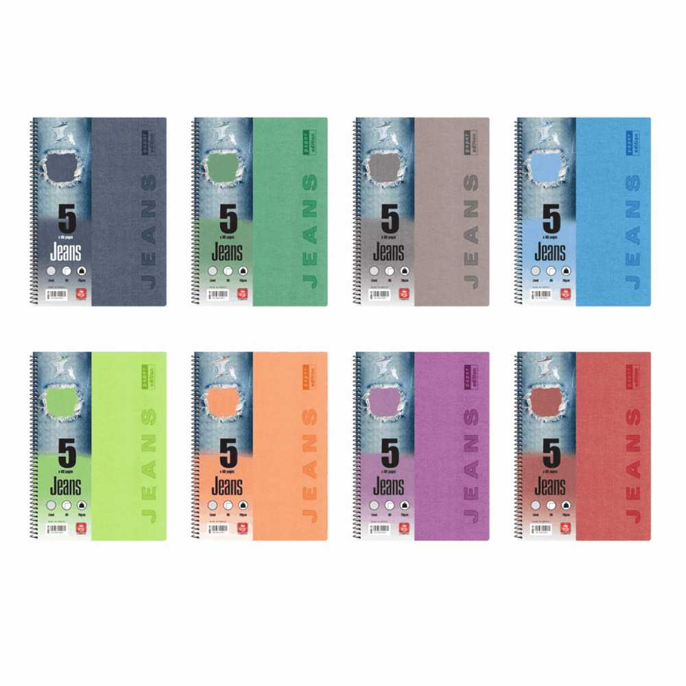 TYPOTRUST JEANS ΤΕΤΡΑΔΙO ΣΠΙΡΑΛ Β5(17Χ25) 5Θ 150φ 4555-19