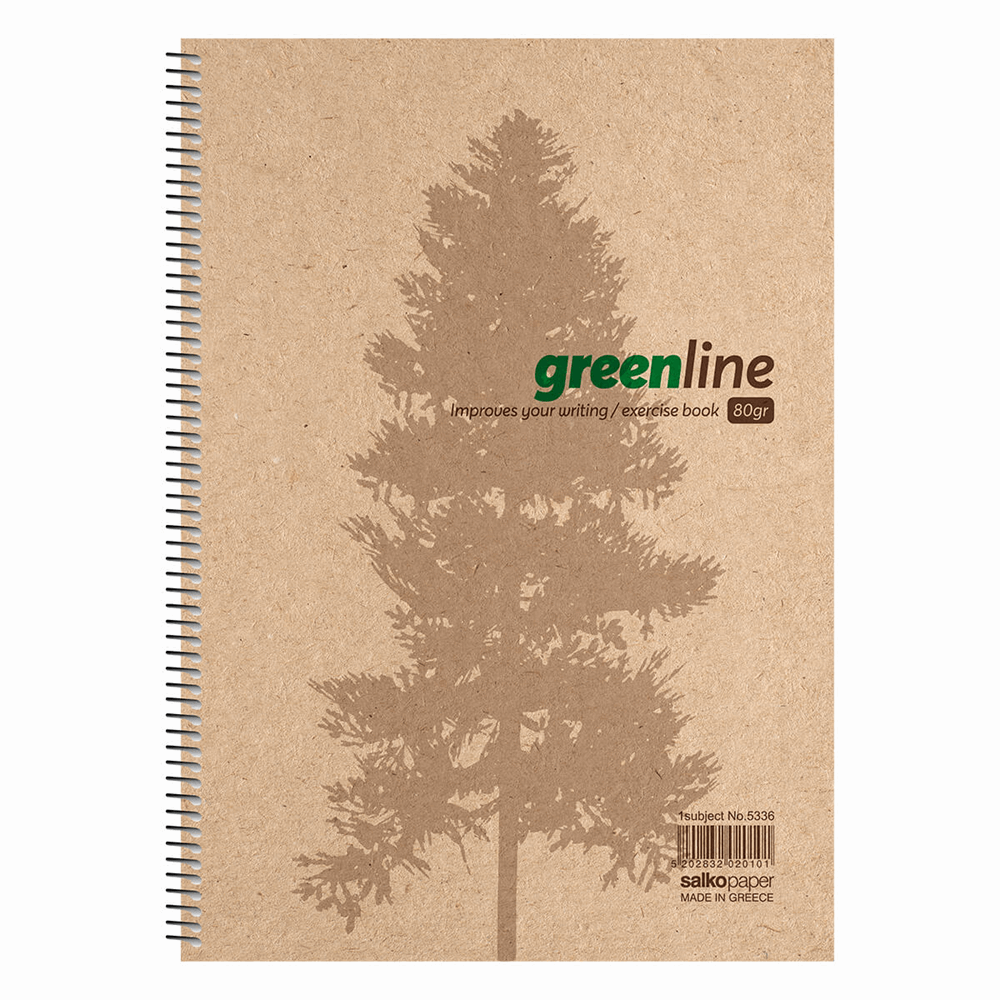 SALKO GREENLINE ΤΕΤΡΑΔΙΟ ΣΠΙΡΑΛ Α4(21Χ29) 2Θ 60φ 5337