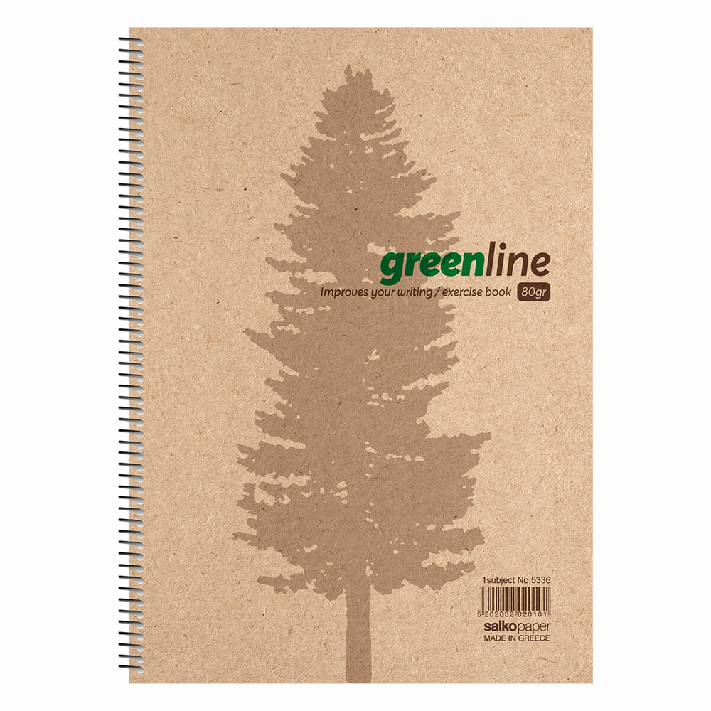 SALKO GREENLINE ΤΕΤΡΑΔΙΟ ΣΠΙΡΑΛ Α4(21Χ29) 3Θ 90φ 5338