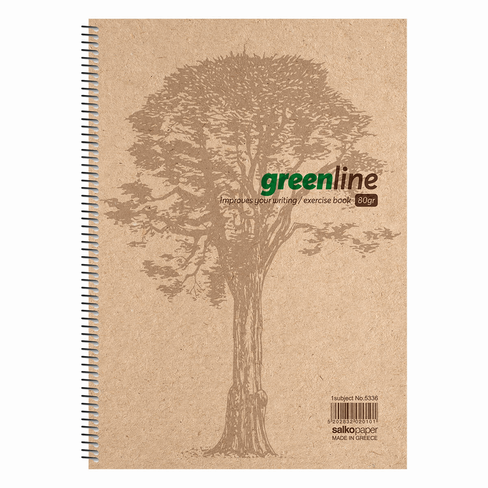 SALKO GREENLINE ΤΕΤΡΑΔΙΟ ΣΠΙΡΑΛ Α4(21X29) 4Θ 120φ 5339