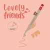 LEGAMI CPP0003 GEL PEN WITH ANIMAL DECORATION - LOVELY FRIENDS TEDDY BEAR