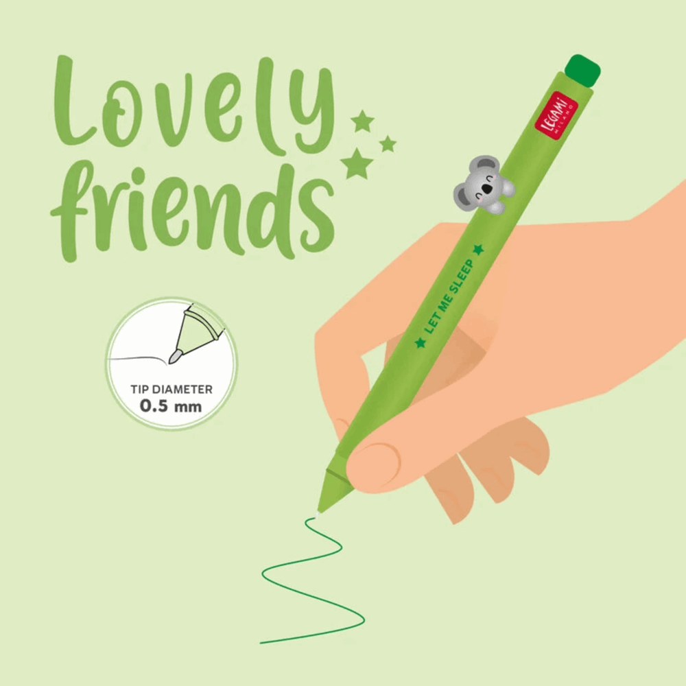 LEGAMI CPP0004 GEL PEN WITH ANIMAL DECORATION - LOVELY FRIENDS KOALA