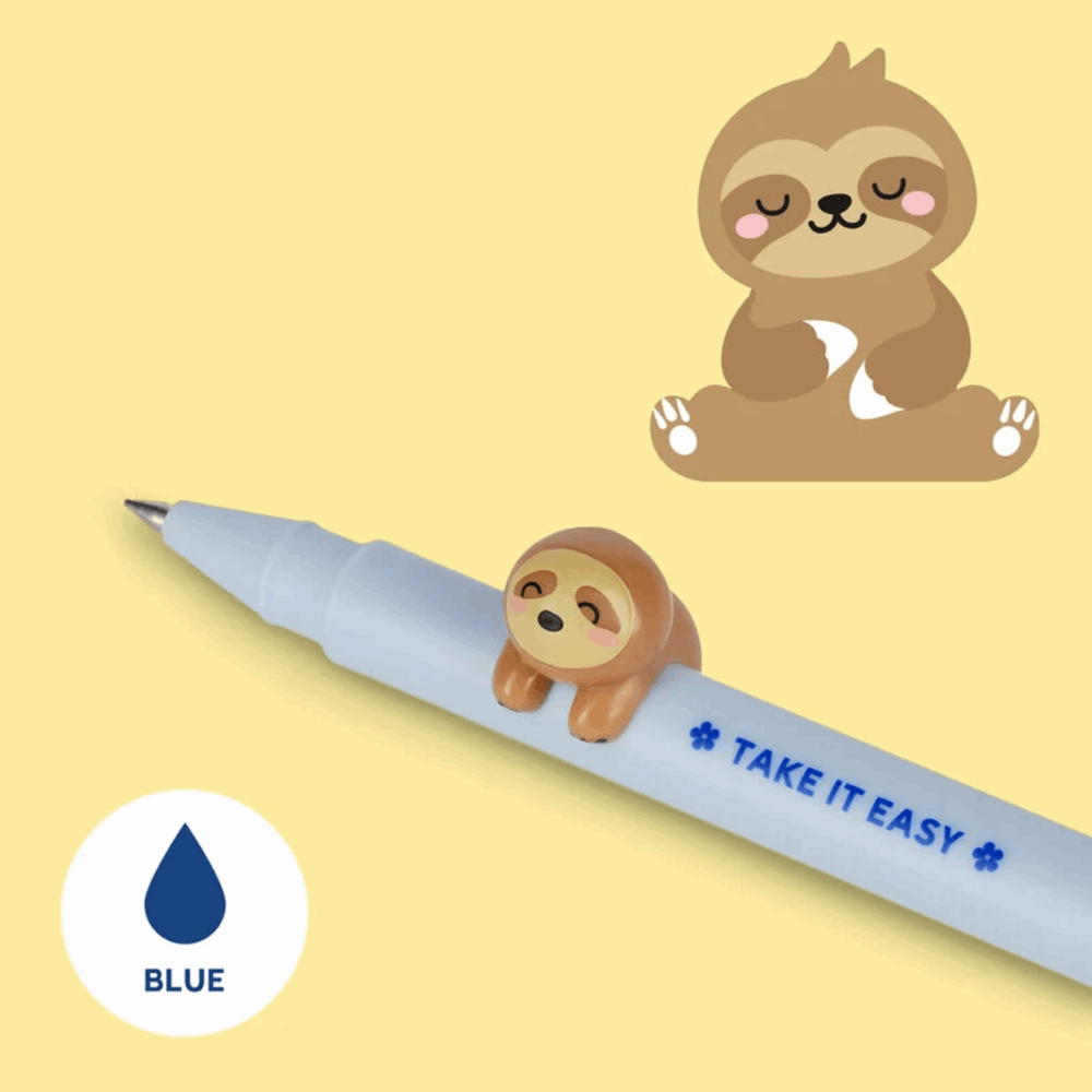 LEGAMI CPPKIT5 GEL PEN WITH ANIMAL DECORATION - SLOTH CPPKIT5