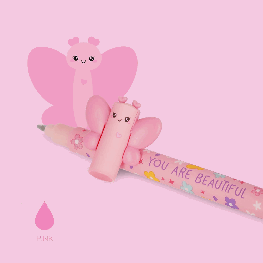 LEGAMI EP0045 ERASABLE GEL PEN PINK BUTTERFLY