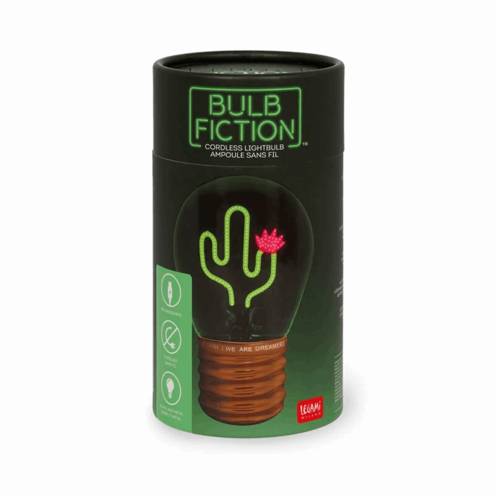 LEGAMI CLB0006 LIGHTBULB-SHAPED TABLE LAMP - BULB FICTION - CACTUS