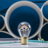 LEGAMI CLB0008 LIGHTBULB-SHAPED TABLE LAMP - BULB FICTION - RAINBOW