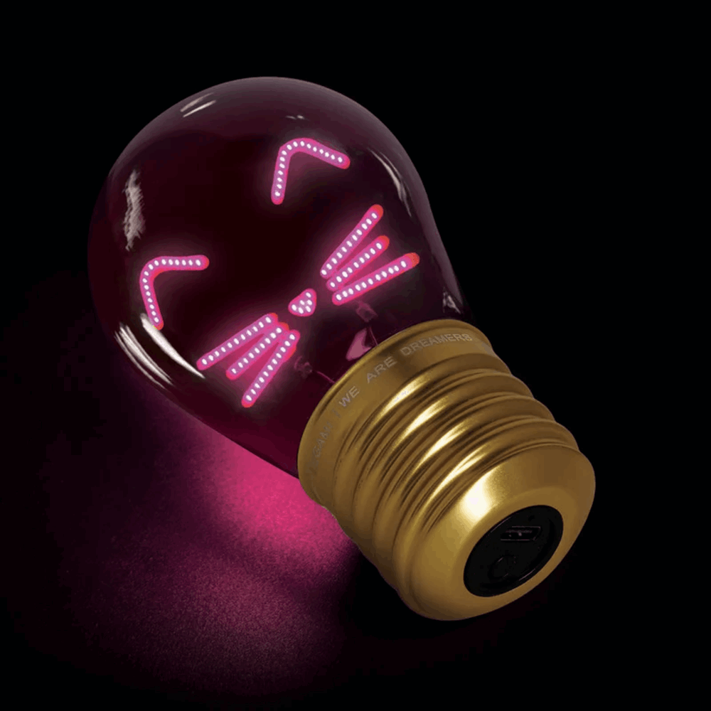 LEGAMI CLB0009 LIGHTBULB-SHAPED TABLE LAMP - BULB FICTION - KITTY