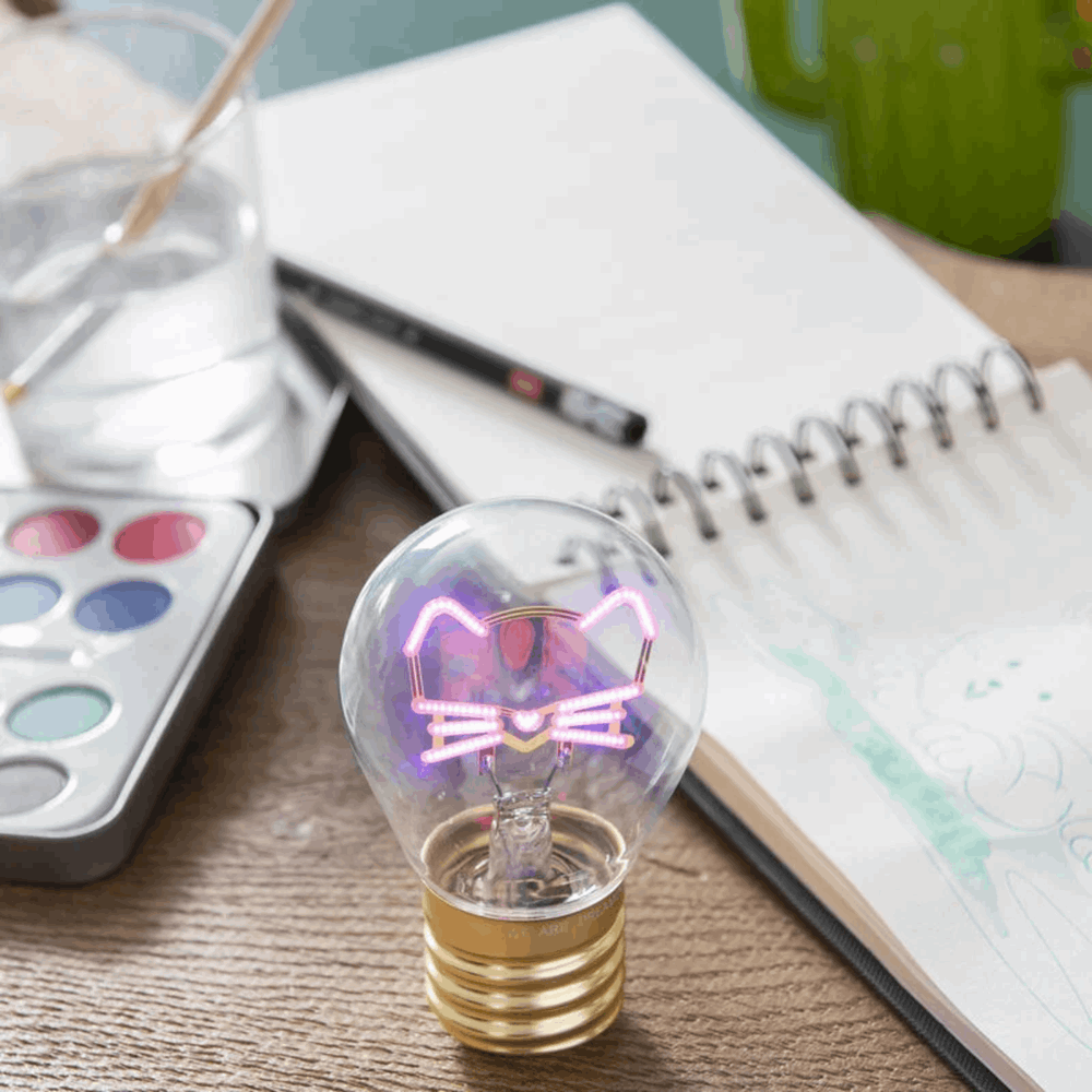 LEGAMI CLB0009 LIGHTBULB-SHAPED TABLE LAMP - BULB FICTION - KITTY