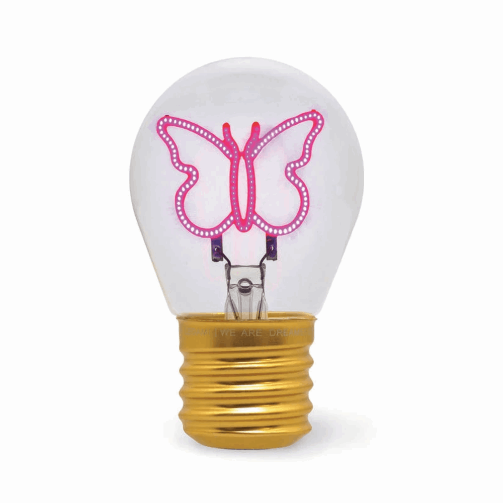LEGAMI CLB0011 LIGHTBULB-SHAPED TABLE LAMP - BULB FICTION - BUTTERFLY