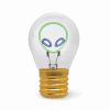 LEGAMI CLB0012 LIGHTBULB-SHAPED TABLE LAMP - BULB FICTION - ALIEN