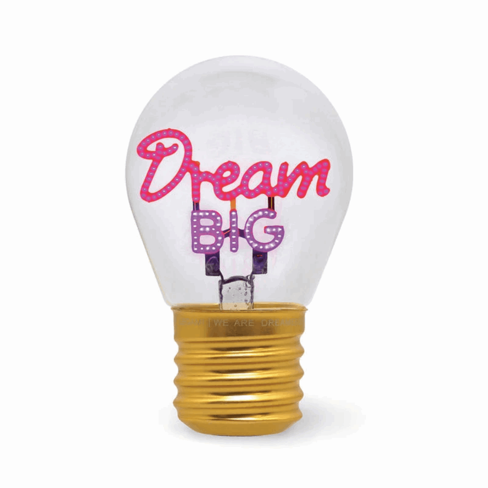 LEGAMI CLB0014 LIGHTBULB-SHAPED TABLE LAMP - BULB FICTION - DREAM BIG