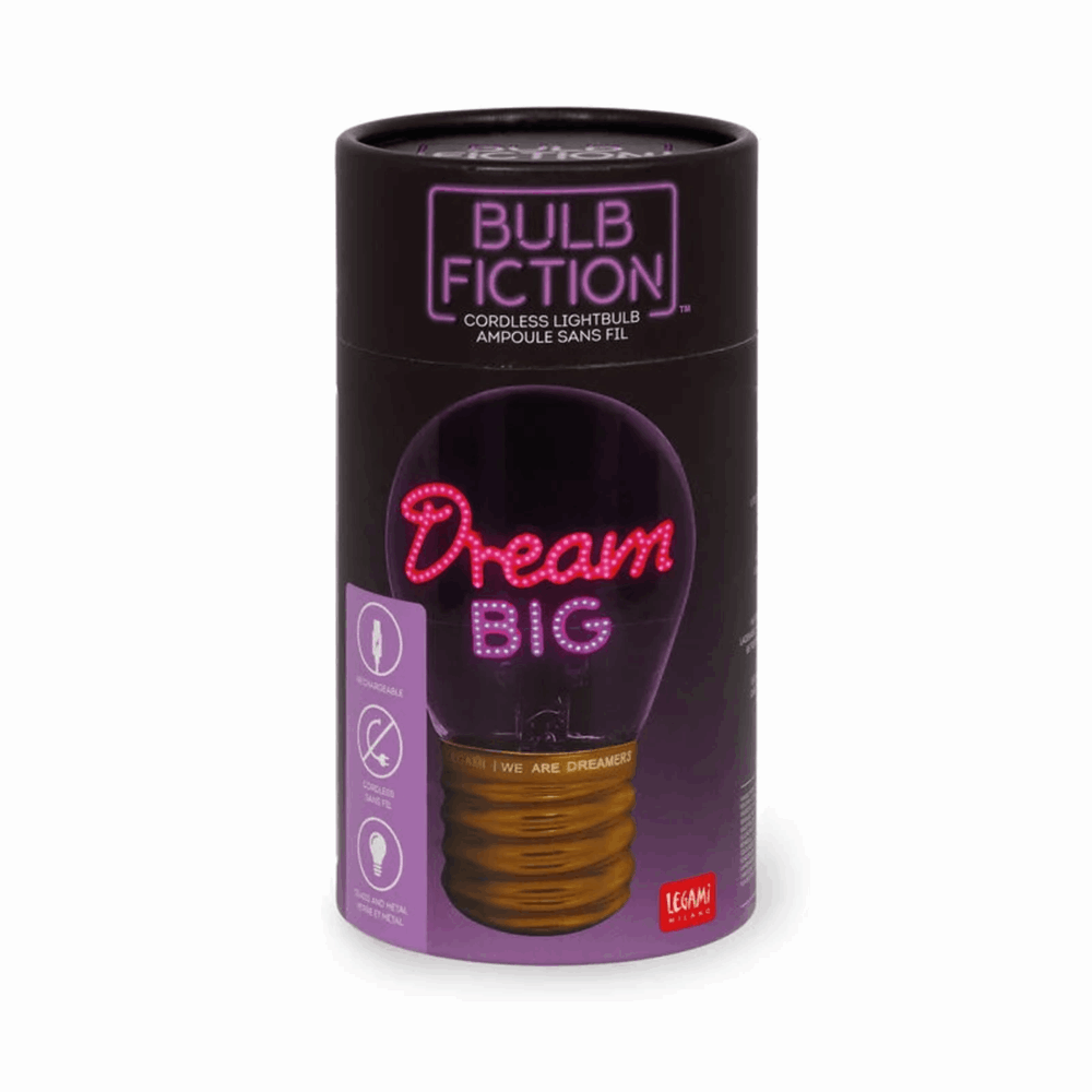 LEGAMI CLB0014 LIGHTBULB-SHAPED TABLE LAMP - BULB FICTION - DREAM BIG