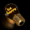 LEGAMI CLB0015 LIGHTBULB-SHAPED TABLE LAMP - BULB FICTION - BE HAPPY