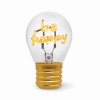 LEGAMI CLB0015 LIGHTBULB-SHAPED TABLE LAMP - BULB FICTION - BE HAPPY