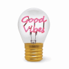 LEGAMI CLB0016 LIGHTBULB-SHAPED TABLE LAMP - BULB FICTION - GOOD VIBES