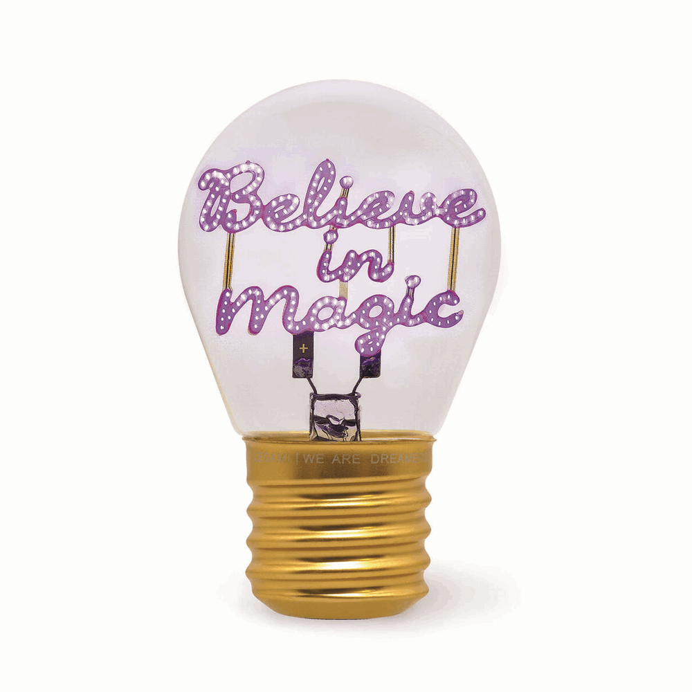 LEGAMI CLB0017 LIGHTBULB-SHAPED TABLE LAMP - BULB FICTION - BELIEVE IN MAGIC