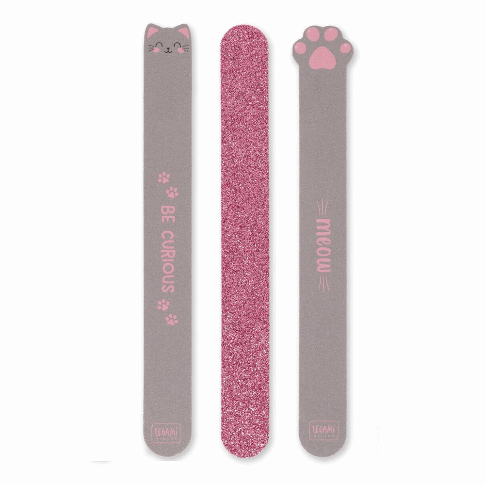 LEGAMI NFS0004 SET OF 3 NAIL FILES - NAILS BEFORE MALES - KITTY
