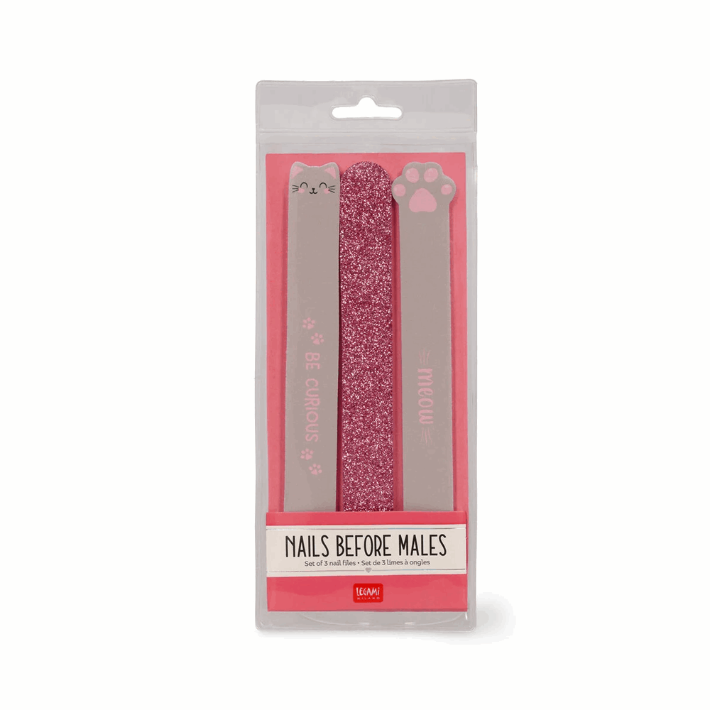 LEGAMI NFS0004 SET OF 3 NAIL FILES - NAILS BEFORE MALES - KITTY