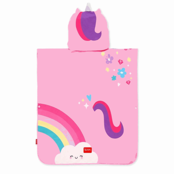 LEGAMI PTK0001 TOWELLING PONCHO FOR KIDS - UNICORN