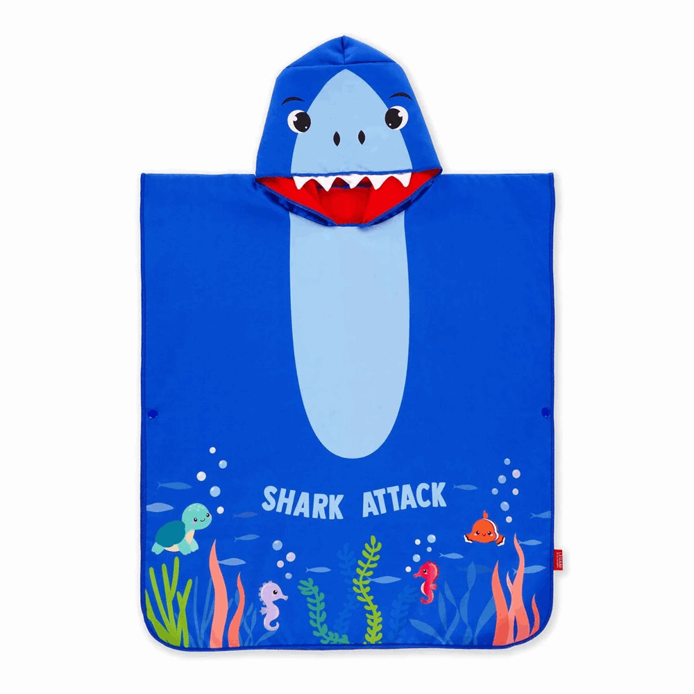 LEGAMI PTK0002 TOWELLING PONCHO FOR KIDS - SHARK