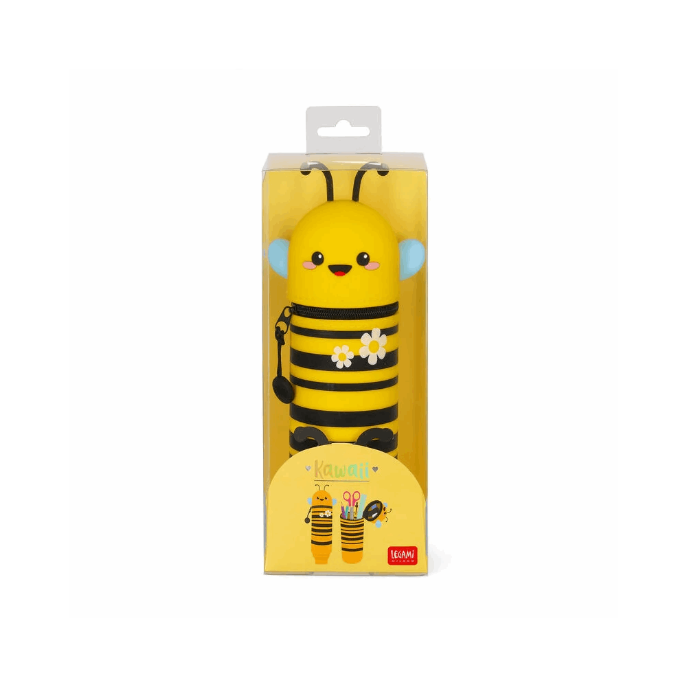 LEGAMI KA0021 2-IN-1 SILICONE PENCIL CASE - KAWAII - BEE