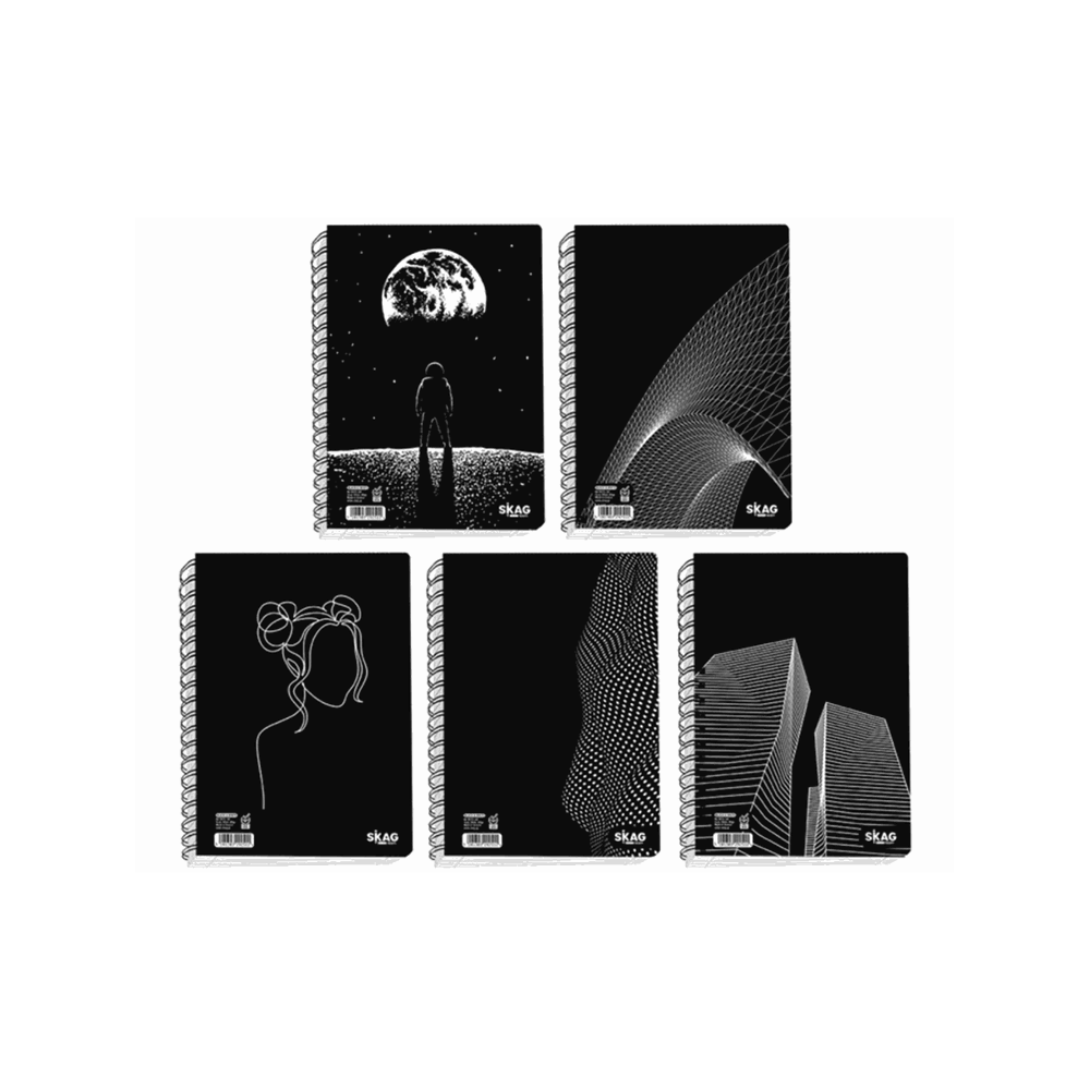 SKAG BLACK & WHITE ΤΕΤΡΑΔΙΟ ΣΠΙΡΑΛ A4(21Χ29) 2Θ 60φ 292504
