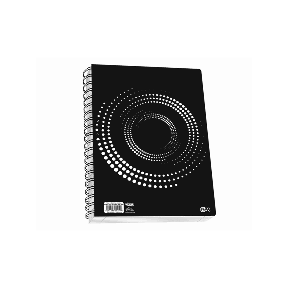 SKAG BLACK & WHITE ΤΕΤΡΑΔΙΟ ΣΠΙΡΑΛ A4(21Χ29) 2Θ 60φ 292504