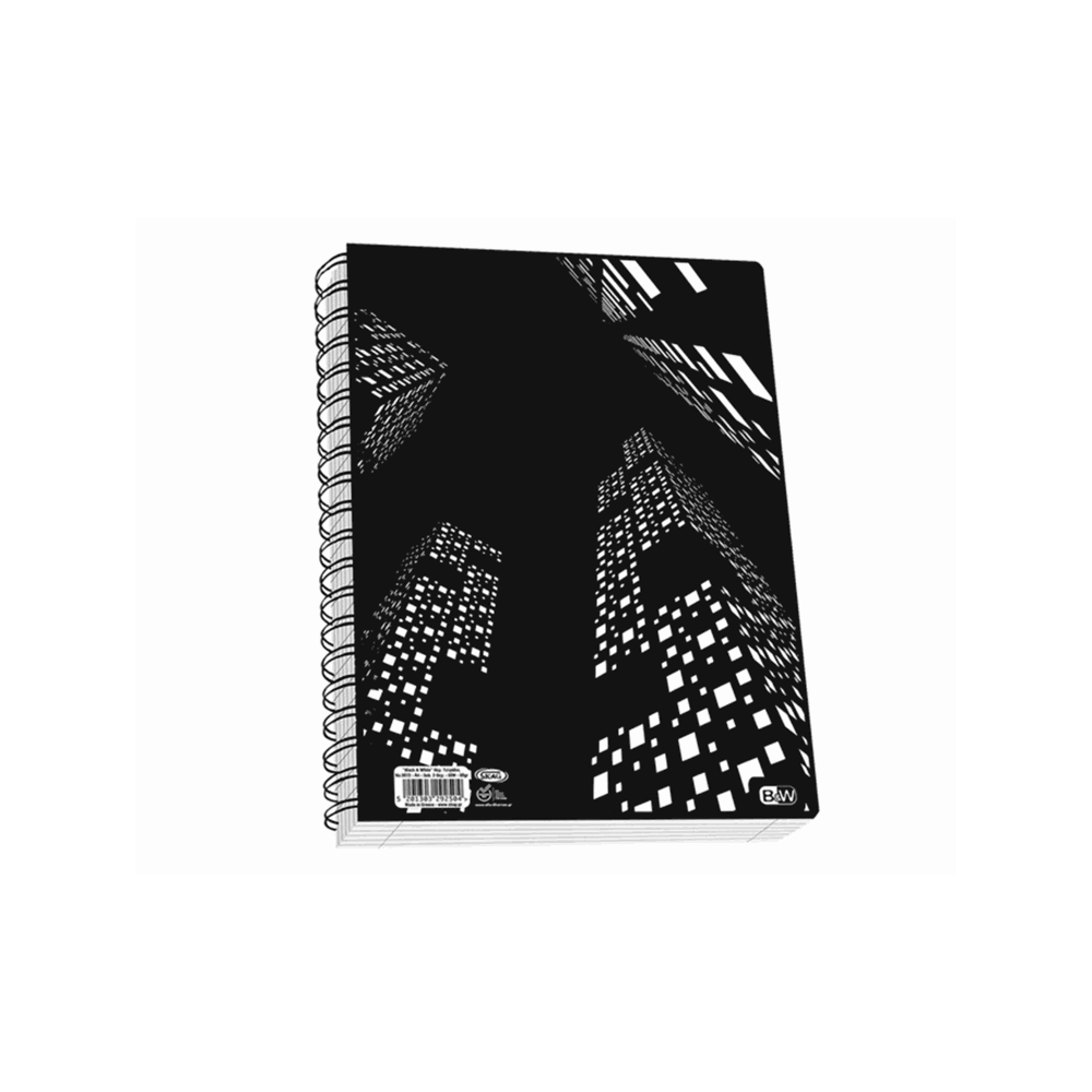 SKAG BLACK & WHITE ΤΕΤΡΑΔΙΟ ΣΠΙΡΑΛ A4(21Χ29) 2Θ 60φ 292504