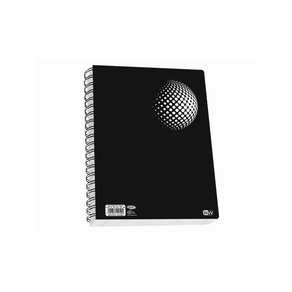 SKAG BLACK & WHITE ΤΕΤΡΑΔΙΟ ΣΠΙΡΑΛ A4(21Χ29) 2Θ 60φ 292504