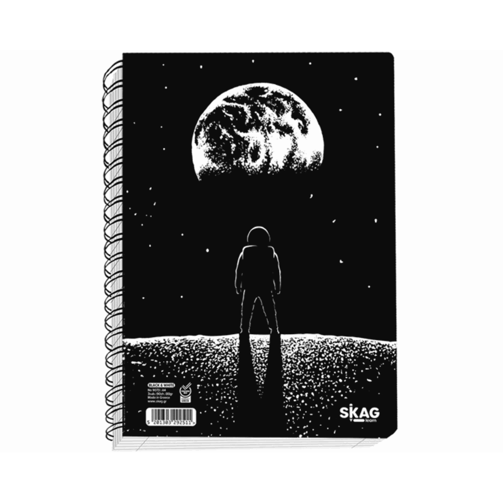 SKAG BLACK & WHITE ΤΕΤΡΑΔΙΟ ΣΠΙΡΑΛ A4(21Χ29) 3Θ 90φ 292511