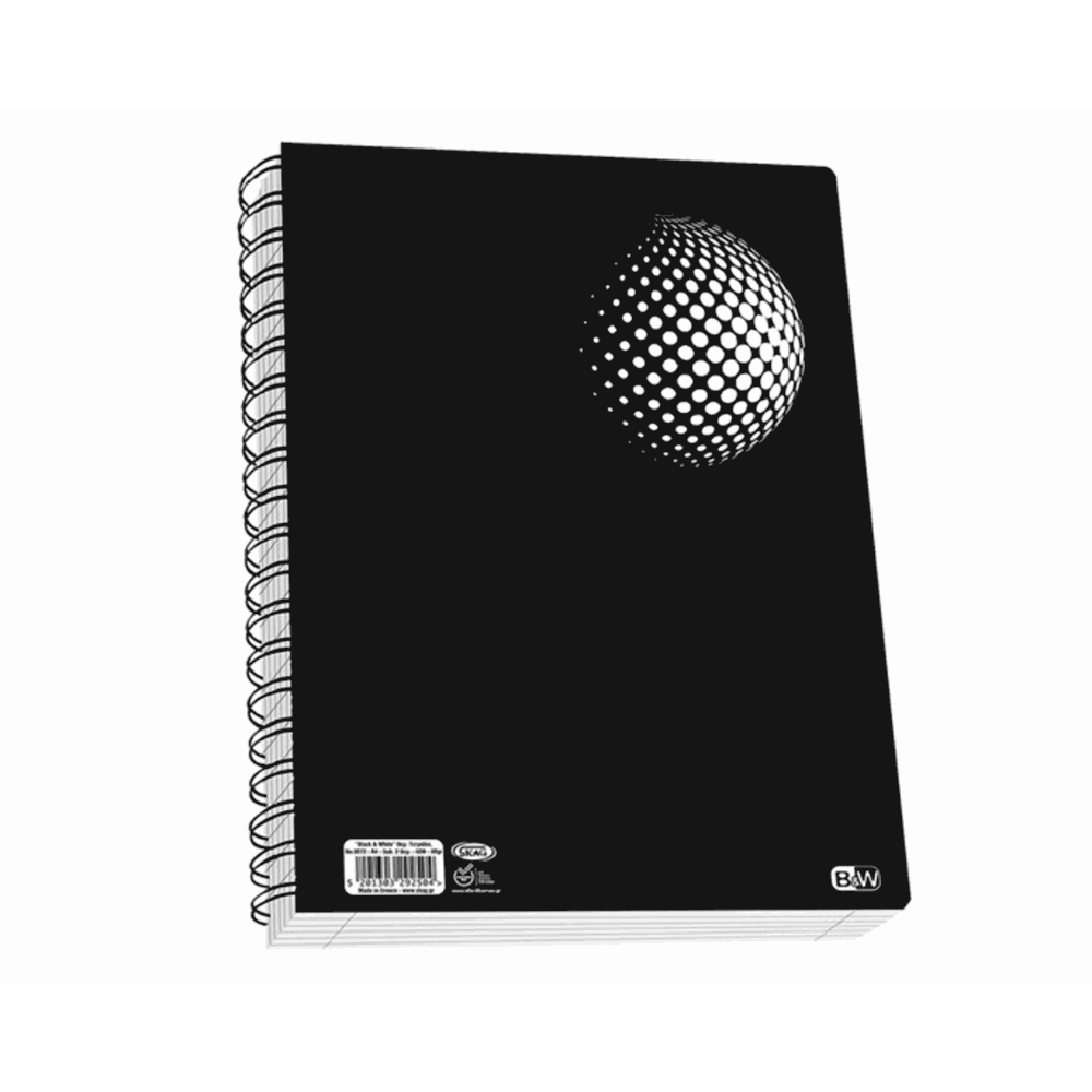 SKAG BLACK & WHITE ΤΕΤΡΑΔΙΟ ΣΠΙΡΑΛ A4(21Χ29) 3Θ 90φ 292511