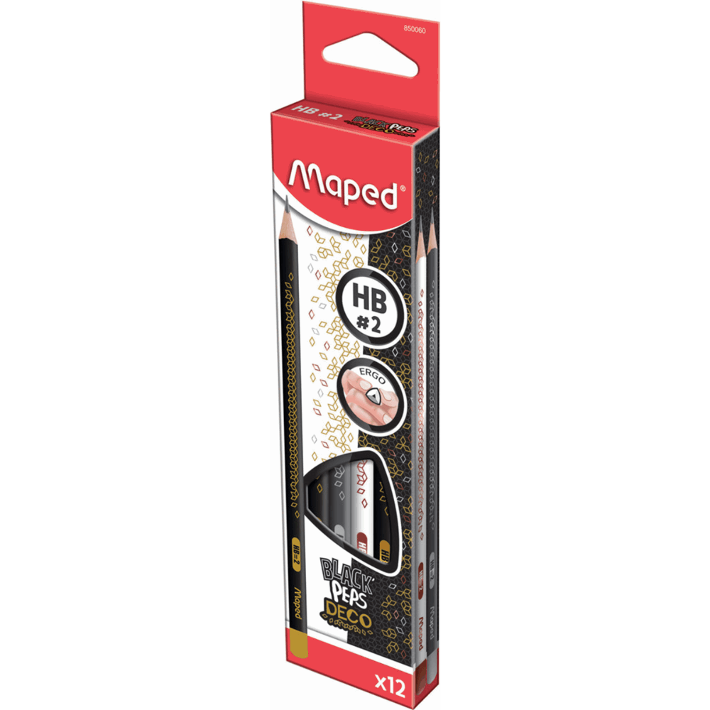 MAPED ΜΟΛΥΒΙΑ HB BLACK PEPS DECO ΣΕΤ 3τμχ 850060