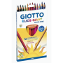 GIOTTO ΣΧΟΛΙΚΕΣ ΞΥΛΟΜΠΟΓΙΕΣ ELIOS GIANT ΣΕΤ 12τμχ WOOD FREE TRIANGULAR 000221500