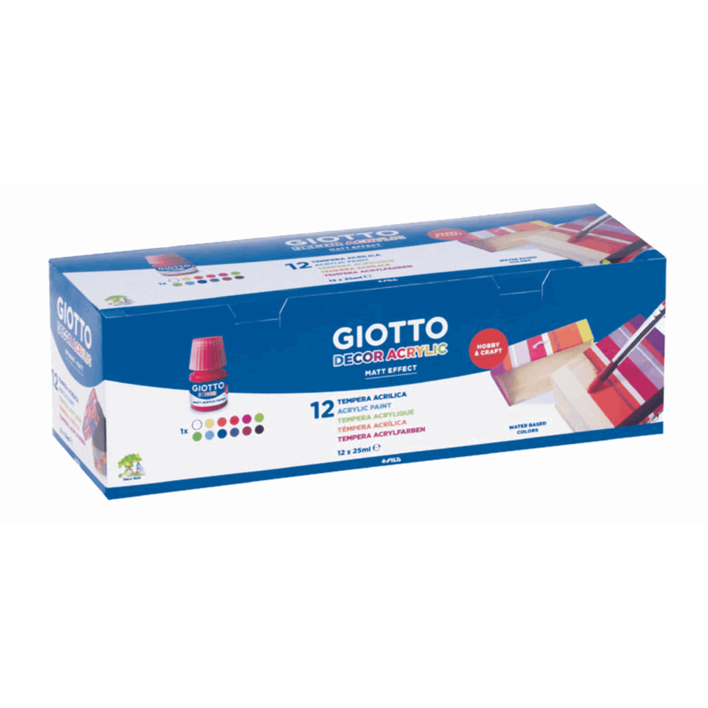 GIOTTO DECOR ACRYLIC (ΑΚΡΥΛΙΚΑ ΧΡΩΜΑΤΑ) 12τμχ 000530600