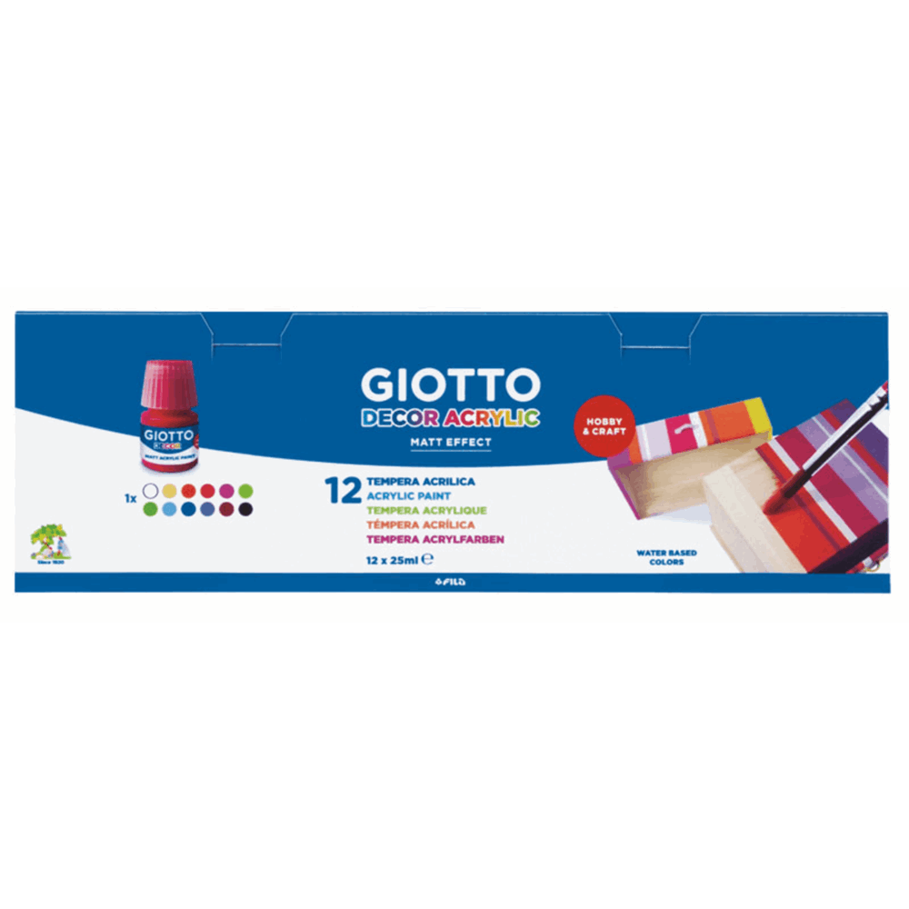 GIOTTO DECOR ACRYLIC (ΑΚΡΥΛΙΚΑ ΧΡΩΜΑΤΑ) 12τμχ 000530600