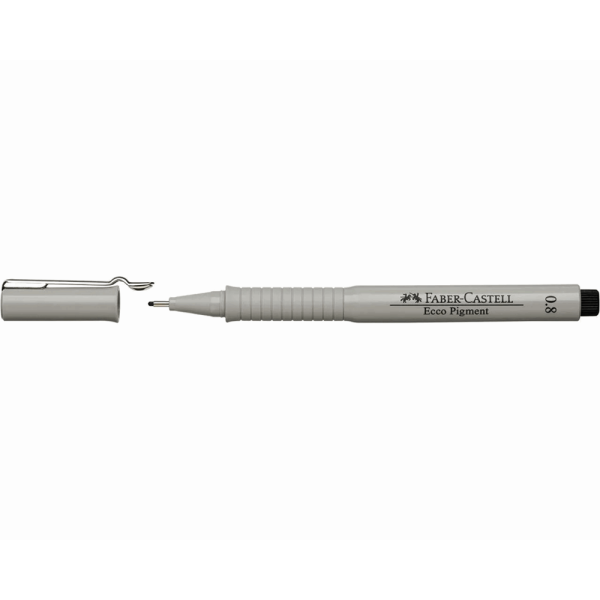 FABER CASTELL ECCO PIGMENT ΠΕΝΑΚΙ 0.8 MAΥΡΟ - 166899