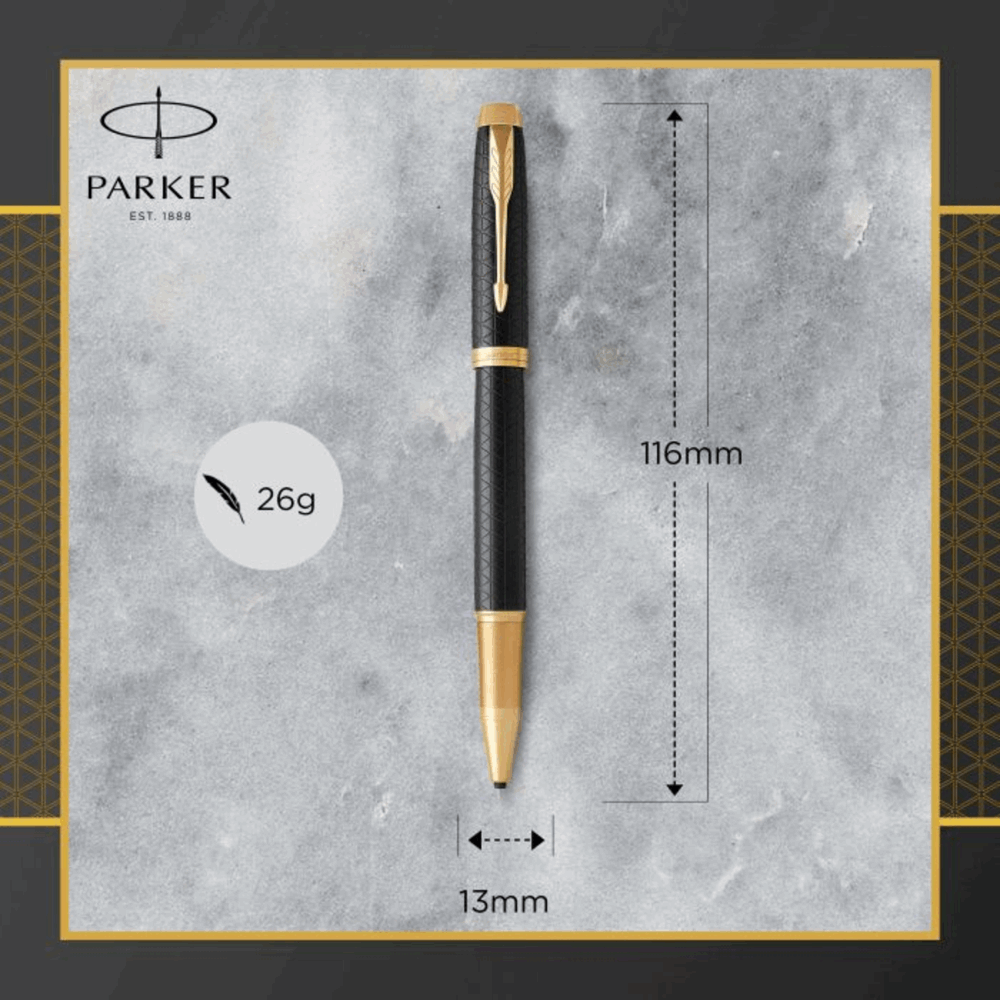 PARKER ΣΤΥΛΟ ROLLER IM PRM BLACK GOLD GT R.B. 1159.3002.12