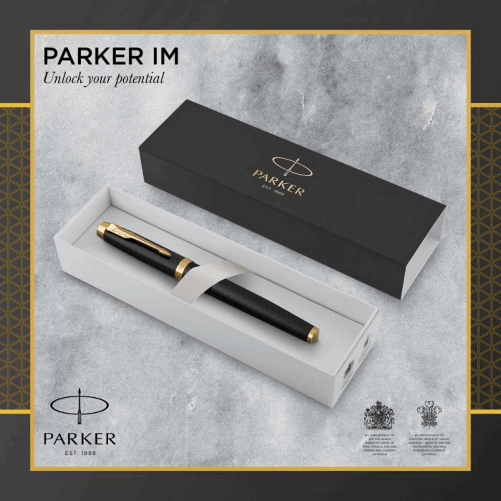 PARKER ΣΤΥΛΟ ROLLER IM PRM BLACK GOLD GT R.B. 1159.3002.12