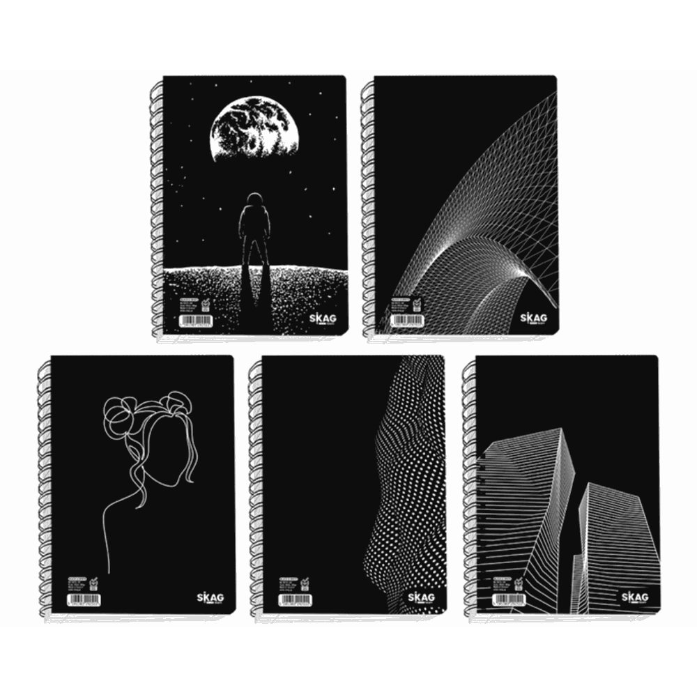 SKAG BLACK & WHITE ΤΕΤΡΑΔΙΟ ΣΠΙΡΑΛ Α4(21Χ29) 4Θ 120φ 297110