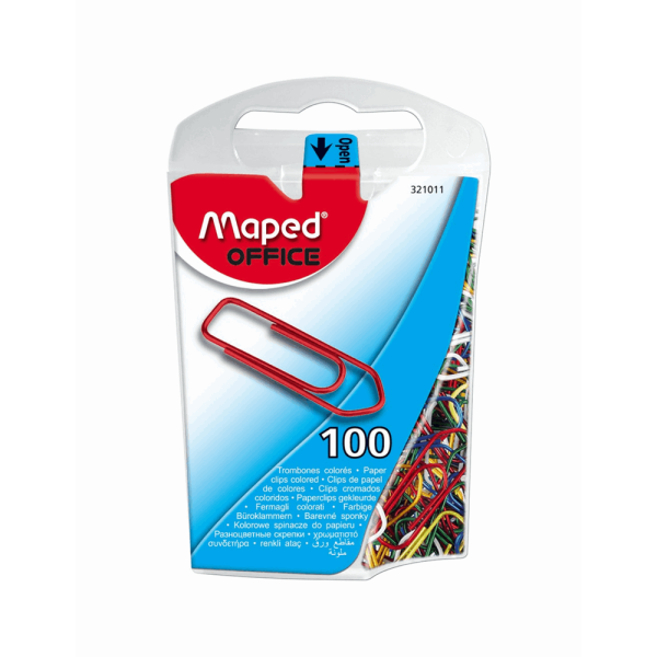 MAPED ΣΥΝΔΕΤΗΡΕΣ ΧΡΩΜΑΤΙΣΤΟΙ 25mm 100τμχ DISPENSER 321011