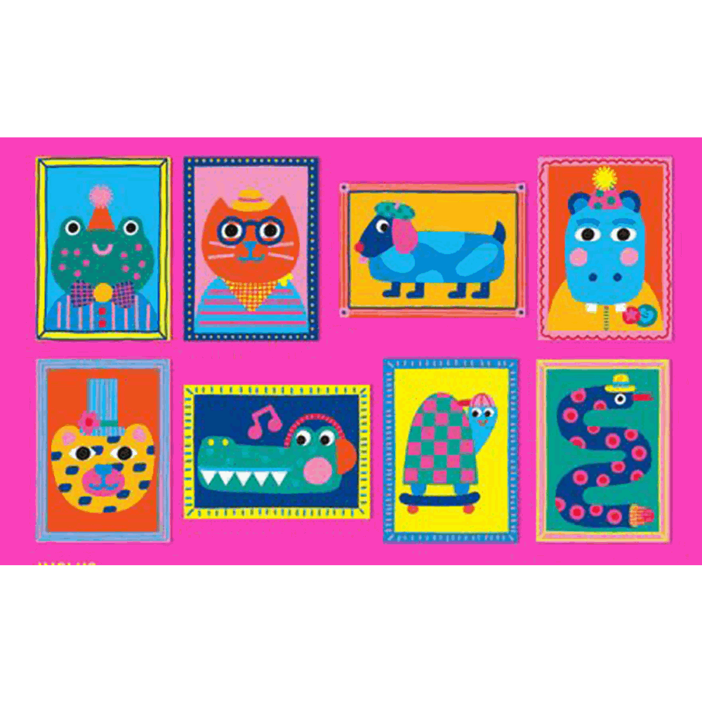 LES ATELIERS ΚΑΛΛΙΤΕΧΝΙΚΟ ΠΑΙΧΝΙΔΙ ΔΗΜΙΟΥΡΓΙΑΣ  CRAZY ANIMALS (3+) - ΤΡΕΛΑ ΖΩΑΚΙΑ GJ-04