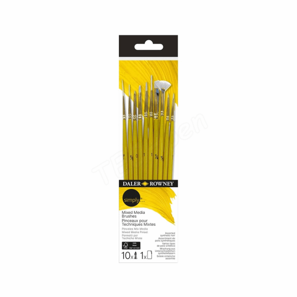 DALER ROWNEY SIMPLY MIXED MEDIA DETAIL BRUSH SET 10PCS 216650310