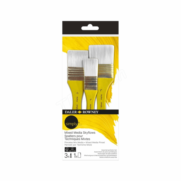 DALER ROWNEY SIMPLY MIXED MEDIA SKYFLOW NO3 3PCS 216650300