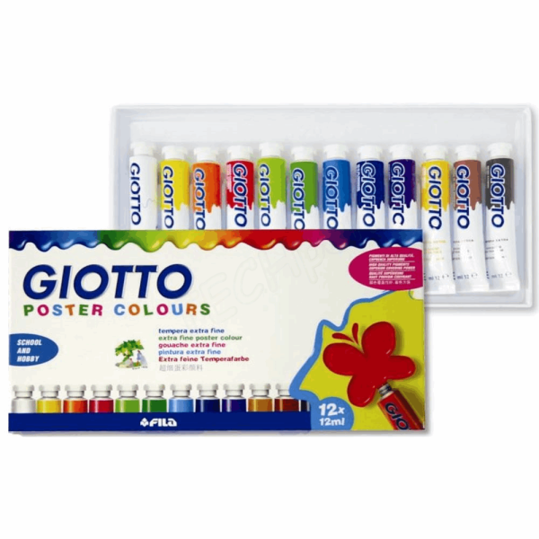 GIOTTO FINE POSTER TEMΠΕΡΑ 12ml 12COLORS 035800000