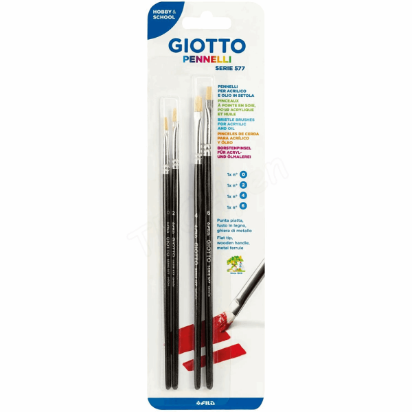 GIOTTO ΠΙΝΕΛΟ ΠΛΑΚΕ SERIE 577 n° 0, 2, 4, 6 - 4τμχ 000026300